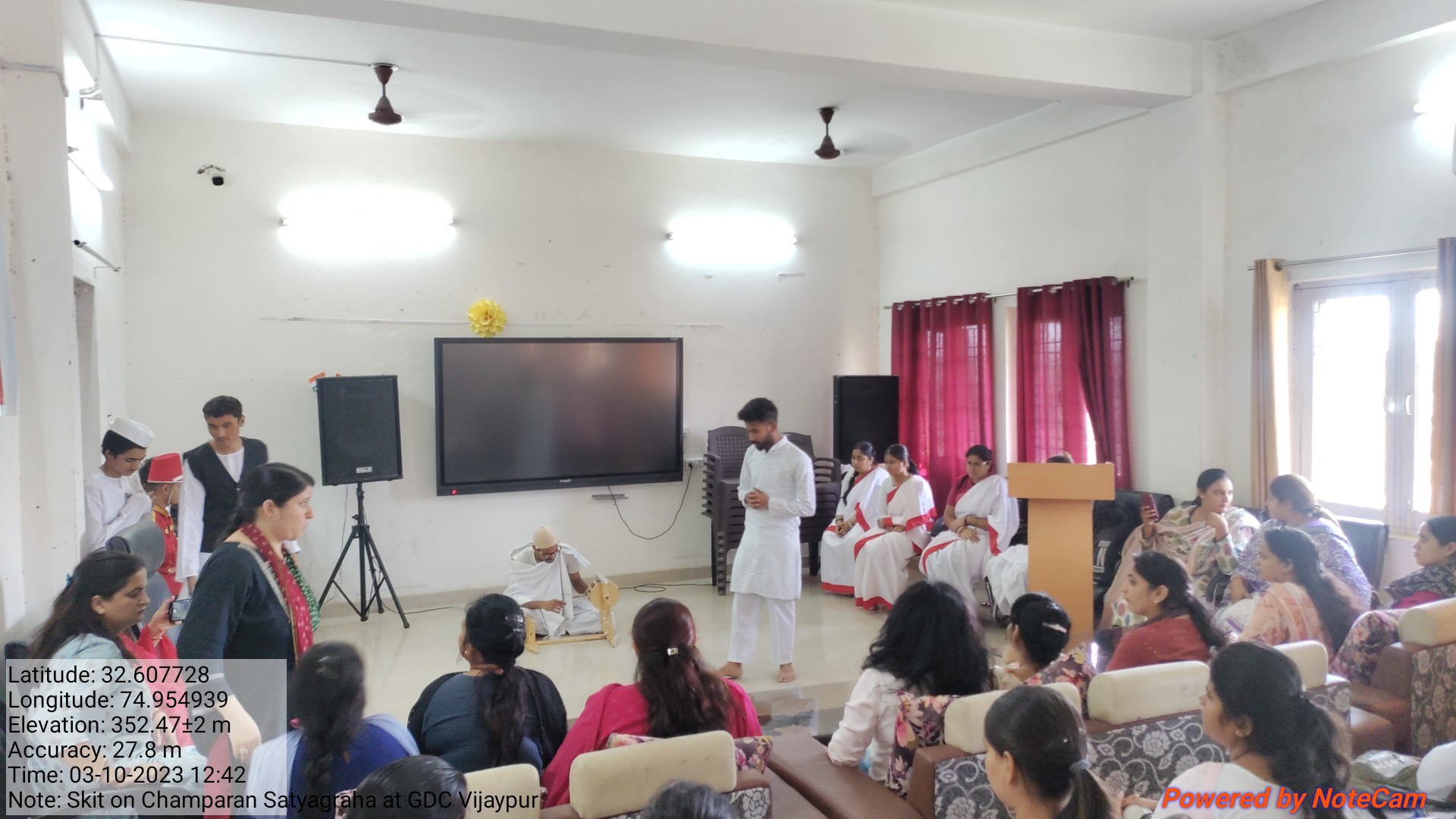 Govt. Degree College Vijaypur organized Skit on Gandhi Jyanti