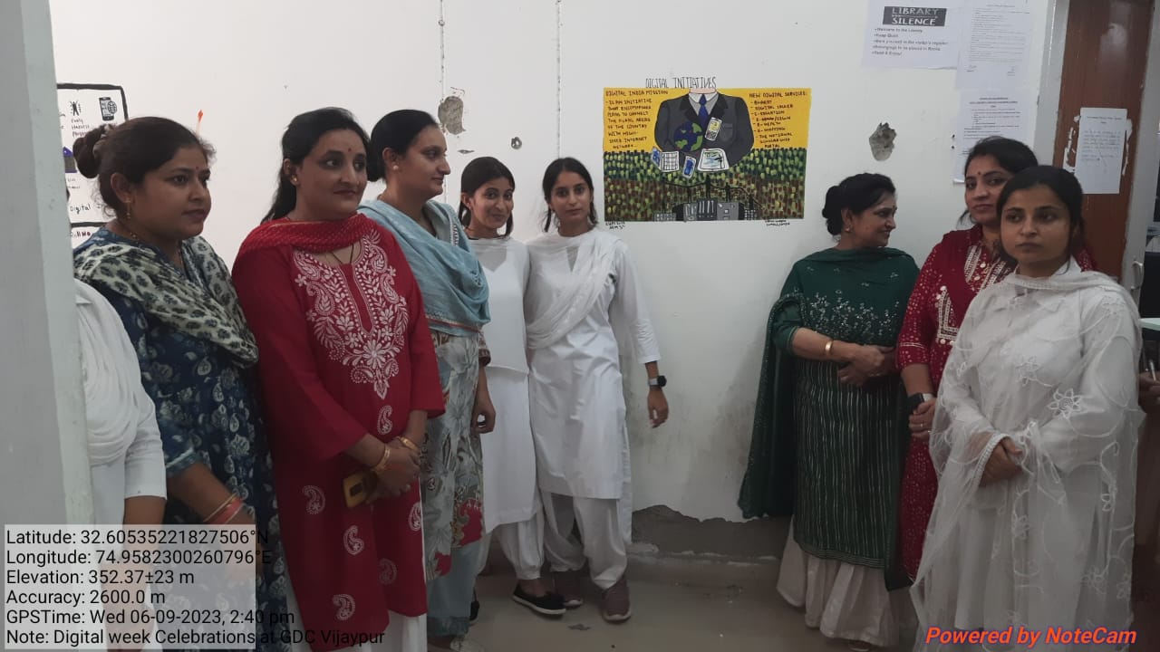 Govt. Degree College Vijaypur organized Two-Day Workshop on Digital Week Celebrations 2023