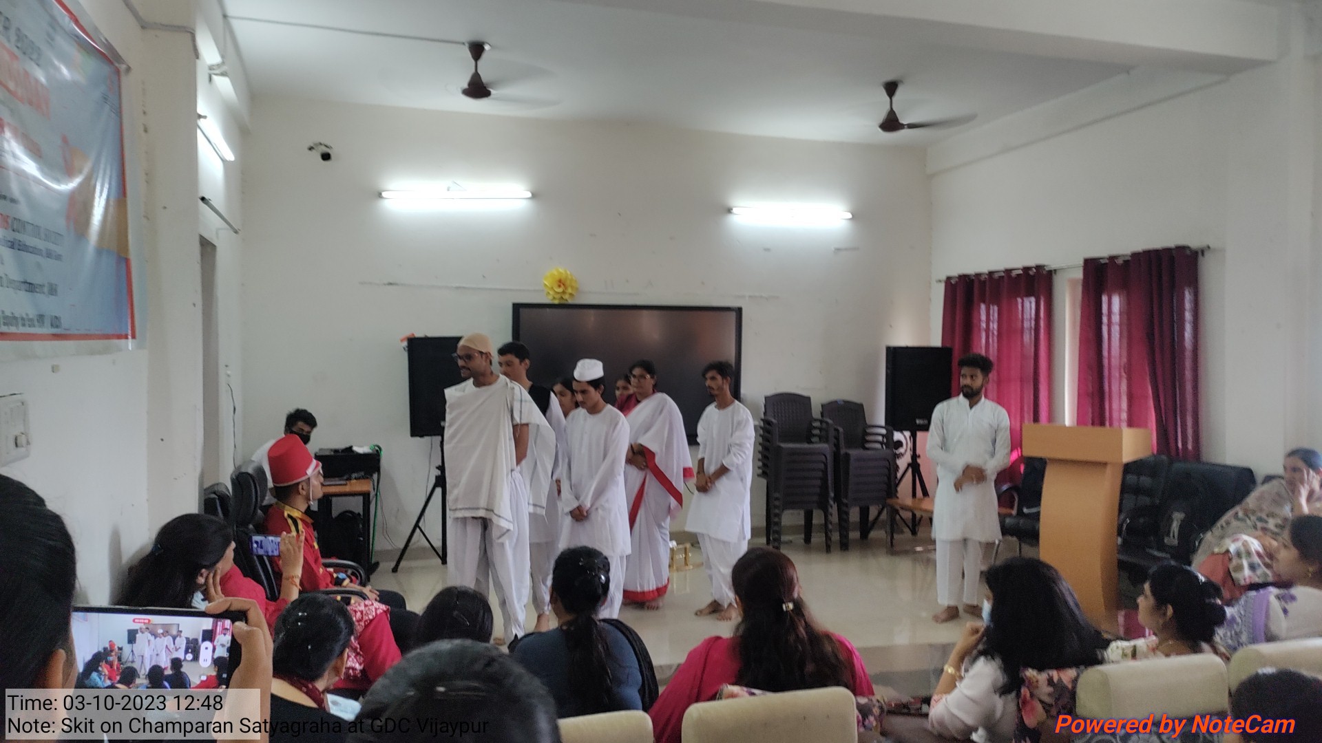 Govt. Degree College Vijaypur organized Skit on Gandhi Jyanti