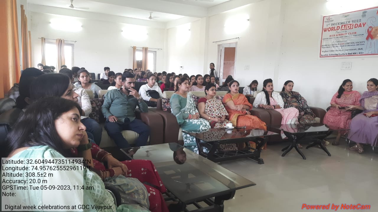 Govt. Degree College Vijaypur organized Two-Day Workshop on Digital Week Celebrations 2023