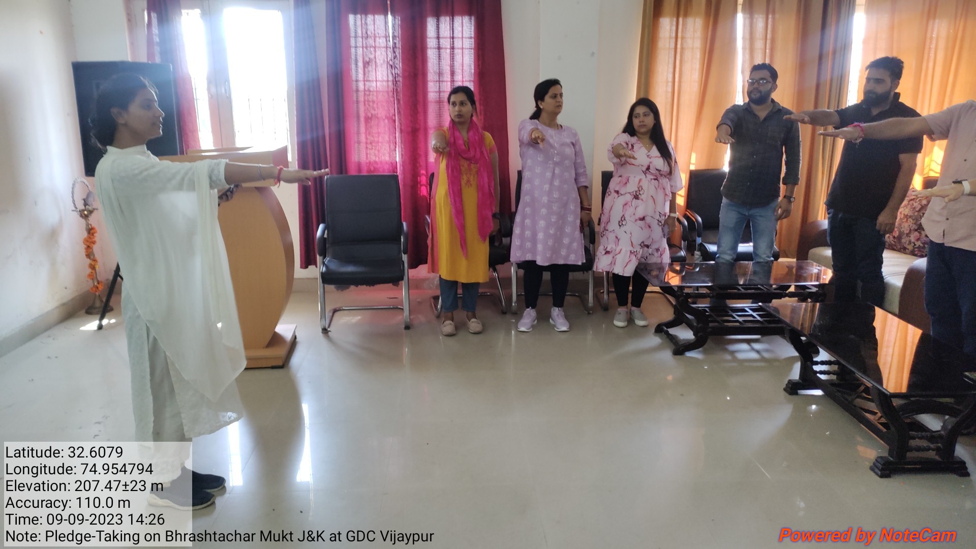 Govt. Degree College, Vijaypur administers Pledge on BhrashtaChaar Mukt J&K