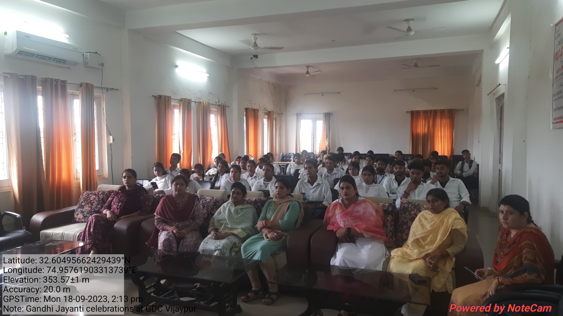 Documentary screening on the life of Mahatama Gandhi at GDC Vijaypur